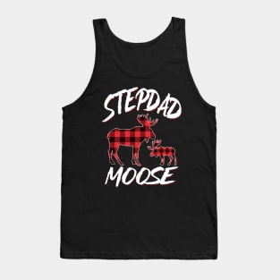 Red Plaid Stepdad Moose Matching Family Pajama Christmas Gift Tank Top